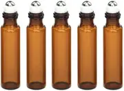 5/10Ml Roller Rollerball Perfume Essential Oil Roll on Ball Amber Glass Bottleau