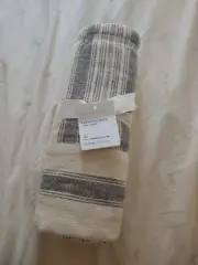 pottery barn French Striped table throw 50"*50" inches new original $89.50