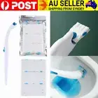 Disposable Toilet Brush Tool Set wi/12 Refills Flushable Toilet Cleaning Head AU