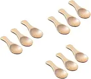 Cabilock 3sets Wooden Salt Spoons Tea Scoop Mini Ice Cream Scoops Short Handle for Kitchen 3pcs*3