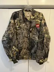 VTG Mossy Oak Chamois Jacket PSE ARCHERY Men Sz 2XL Break Up Camo MADE IN USA