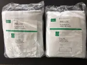 VTG NEW SEARS (2) Prelude Flannelette Sheet Blankets Full/X-Long 80 x 108 White