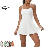 [Generic] Nomuamu Dress, Backless Active Dress, 2025 Summer Casual Loose Long Skirt,with Built in Shorts and Bra, for Women