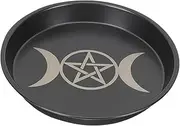 BESTOYARD Pentagram Candle Holder Tray Elegant Round Metal Altar Decoration Plate for Rituals Home Temple Use Design with Delicate Workmanship Unique Patterns