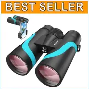 15x55 High-Powered Waterproof Binoculars with Phone Adapter for Nature Lovers