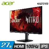 在飛比找遠傳friDay購物精選優惠-【Acer 宏碁】KA272 E0 27型 IPS 100H