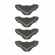 Metal Desk Corner Protectors Table Edge Cover Guard 40x40x9mm Bronze Tone 4pcs
