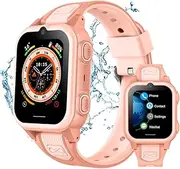 Zeerkeer Kids Smart Watch Phone, Waterproof 4G GPS Tracker Kids Smart Watch with Two-Way Call Voice Chat Camera Game Alarm Remote Monitoring Protection Kids Smart Watch for Boys Girls Birthday Gifts