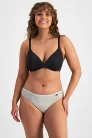 [Bonds] Bonds Women's Bloody Comfy™ Period Bikini Moderate in Bcu Grey Marle Size: 14 14 Bcu Grey Marle