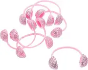 ERINGOGO 6pcs Doll Earmuff Accessories Doll Costume Microphone Headset Costume Microphone Girl Headbands Hair Ties for Pink Plastic