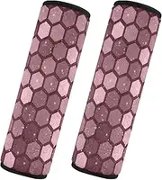 Car Seat Belt Pads Covers 2 Pcs Soft Car Safety Seat Belt Strap Shoulder Pad Camera Bag Strap Cover Car Accessories for Adults Child Kids S Bee Hexagon