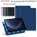 For Samsung Galaxy Tab S10 S9 Ultra S8 Plus S7 FE T970 X910 Magnetic Case Cover