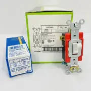 Box of 10 Leviton 1223-2W White 20A 3-Way Toggle Switches ~NEW~