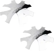 KAILIKETIY 2Pcs Nail Art Template Trimmer Tool Manicure Plate for DIY Nail Designs Shape Lines for Nail Salons and Home Use