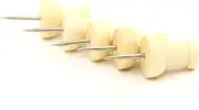 80 Pieces Wooden Thumb Tacks for Cork Boards Map Photos Crafts Natural Wood Push Pins Decorative DIY Tacks for Memos Calendar Projects