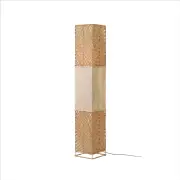 Agatha Metal Base Paper Rope Fabric Share Floor Light Lamp Khaki