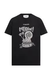 Iceberg Pattern-Printed Crewneck T-Shirt M Black