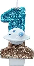 Space Theme Candles Spaceships Number 1 Candles Spacecraft Candles Spaceman Birthday Candles Outer Space Themed Birthday Candles Astronaut Theme Candles Birthday Party Cake Decoration(Number 1)