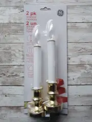 GE Window Candle Lights 2-Pack Warm Light 9.25" Battery Powered Portable