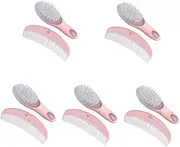 Vaguelly 5 Sets Infant Hair Brush Comb Set Cradle Cap Brush Comb Kit for Newborns Static-Free Smooth Promotes Circulation Quality Material Safe for Sensitive Scalps