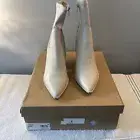 STEVE MADDEN Womens Ivory Thorn Pointed Toe Block Heel Leather Western Boot 8 M
