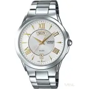 CASIO BESIDE Mod. DAY & DATE - WHITE, GOLD INDEXES