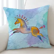Native American Animal Art Painted Horse Pony Cushion Cover