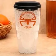 NCAA Texas Longhorns Crystal Freeze Tumbler with Lid, 24-Ounce