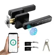 Smart Door Knob with Key & Keypad, Bluetooth Keyless Entry, Biometric Fingerp...