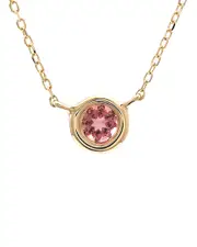 14K 0.12 ct. tw. Pink Tourmaline Necklace