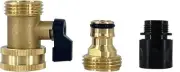 Gutter Cleaning Tools Quick Connect Shut Off Valve Fittings 3/4 Solid Brass