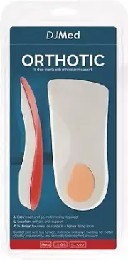 Orthotic Shoe Insoles, Help Flat Feet, Plantar Fasciitis, Heel Pain Sz Men's 6-8