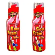 905033 2 X 90ML BOTTLE COSMIC SOUR FOAM CANDY STRAWBERRY FLAVOUR