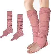 [AWOCAN] Women's Knee High Socks Ballet Leg Warmer Socks Knitted Stirrup Leg Socks Thin Stacked Sun Protection Ballet Stack Socks