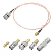RG316 Coaxial Cables SMA Male To BNC Male With Adapter 1.6FT Orange 1Pcs
