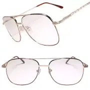 Classic Vintage Retro Old School Square Gold Reader 1.00 Reading Glasses