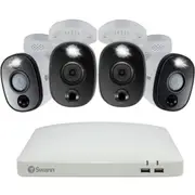 Swann 8 Megapixel 4 Channel Night Vision Wired Video Surveillance System 1 TB HDD - Digital Video Recorder, Camera - 3840 x 2160