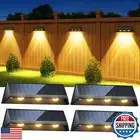 LETMY 9'' Solar Fence Lights Outdoor, 3X Bigger and Brighter Fence Solar Ligh