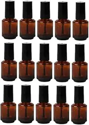 FOMIYES 15pcs Empty Nail Polish Bottle Nail Paint Bottle Gel Nail Polish Empty Nail Bottles Clear Container Barniz De Gel Para Uñas Empty Polish Bottles Nail Varnish Manicure Vial Glass