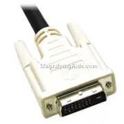 DVI Cable - 6 Foot, HDTV, CRT, Projectors, High Performance, Connector