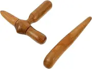 2pcs Natural Wood Gua Sha Scraping Massage Board Ergonomic Massaging Tool for Neck Face Shoulder Relief Safe Smooth Texture for Relaxation and Health present Enthusiasts