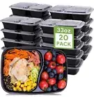 Meal prep containers reusable [20pack] 33oz, Microwave Freezer Dishwasher Safe