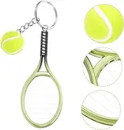 TOYANDONA Tennis Keychain Lifelike Tennis Shape Keychains for Bags Keys Lightweight Stylish present for Sports Lovers