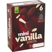 Woolworths Mini Chocolate Vanilla Ice Cream 6 pack