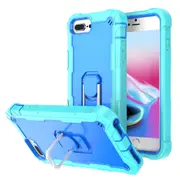 MCC Stylish Shockproof iPhone 7+ 8+ Plus Case Cover Apple Heavy Duty Tough [Light Blue+Blue]