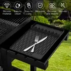2 Pcs Silicone Griddle Tools Mat Collapsible Silicone Spatula Mat Heat AL