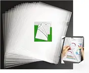 30 Pcs Plastic File Folder Transparent Document Bags A4 Transparent Pouch Bills Folder Card Holder