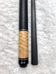 Jacoby Pool Cue w/V4 Black Carbon Shaft (Spalted Maple, Quilted Oak) CASE & CAPS