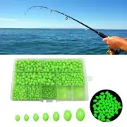Luminous Fishing Beads Oval Hard Plastic Glowing Bead For Fly Treble-Hook