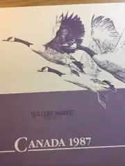 George McLean,1987,Canada wildlife Habitat Stamp,9638/16000,Stamp,& Mint Print.